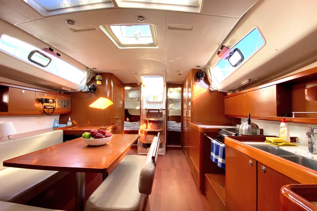 Serenity, a Beneteau Oceanis 43 sailboat at Athens, Greece