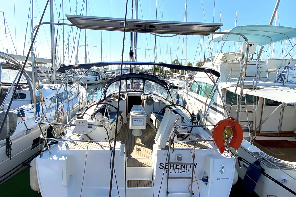 Serenity, a Beneteau Oceanis 43 sailboat at Athens, Greece
