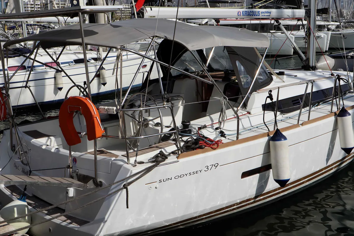 OYSTER SHELL, a Jeanneau Sun Odyssey 379 sailboat at Athens, Greece