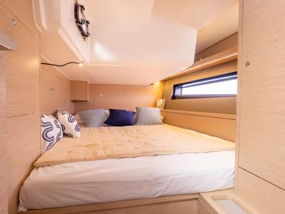 Cabin on Sunsail 41.3 Premium, a Dufour 41 sailboat at Kontokali, Greece