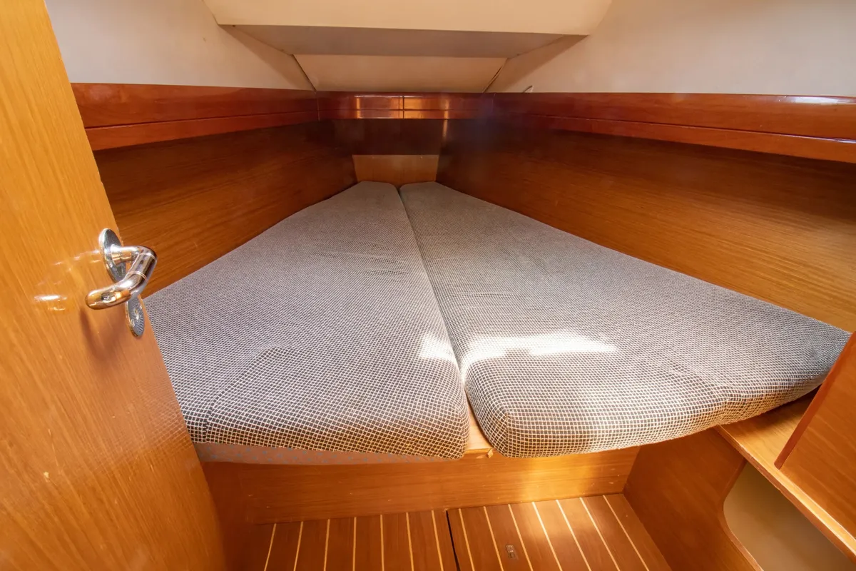 Cabin on Kos 36, a Jeanneau Sun Odyssey 36 sailboat at Municipal Unit of Lefkada, Greece
