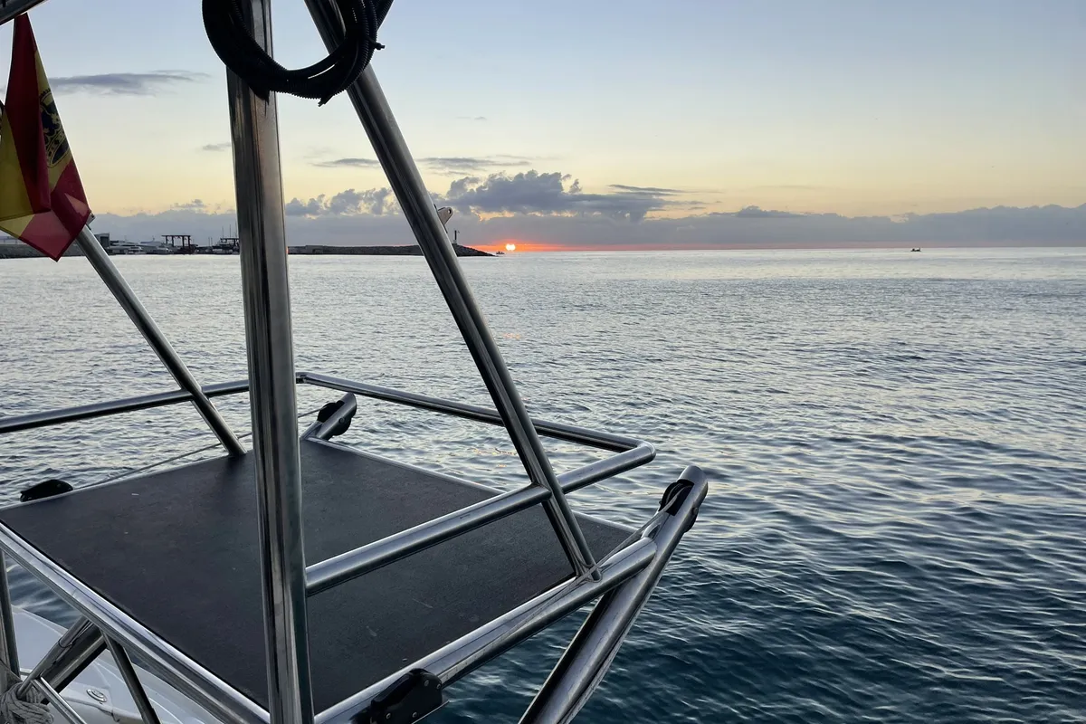 Deck of Mate, a Lagoon 380 S2 catamaran at Ibiza, Spain