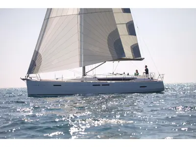 Anni, a Jeanneau Sun Odyssey 449 sailboat at Trapani, Italy