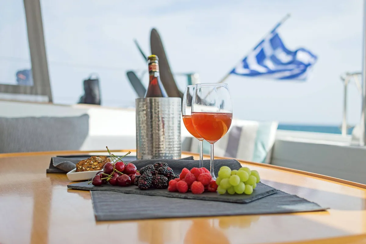 Mystique I, a Lagoon 500 catamaran at Athens, Greece