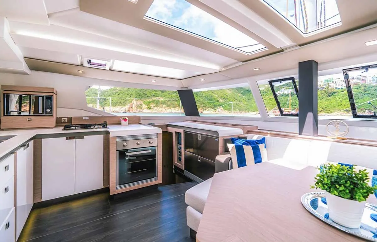 Galley of Sam, a Fountaine Pajot Tanna 47 catamaran at Grad Trogir, Croatia
