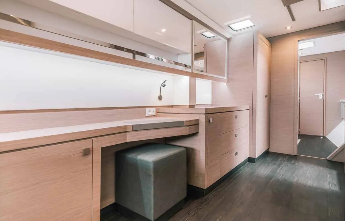 Cabin on Sam, a Fountaine Pajot Tanna 47 catamaran at Grad Trogir, Croatia