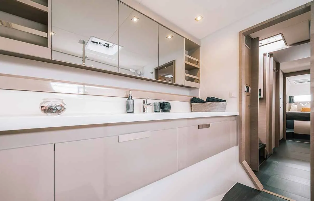 Head on Sam, a Fountaine Pajot Tanna 47 catamaran at Grad Trogir, Croatia