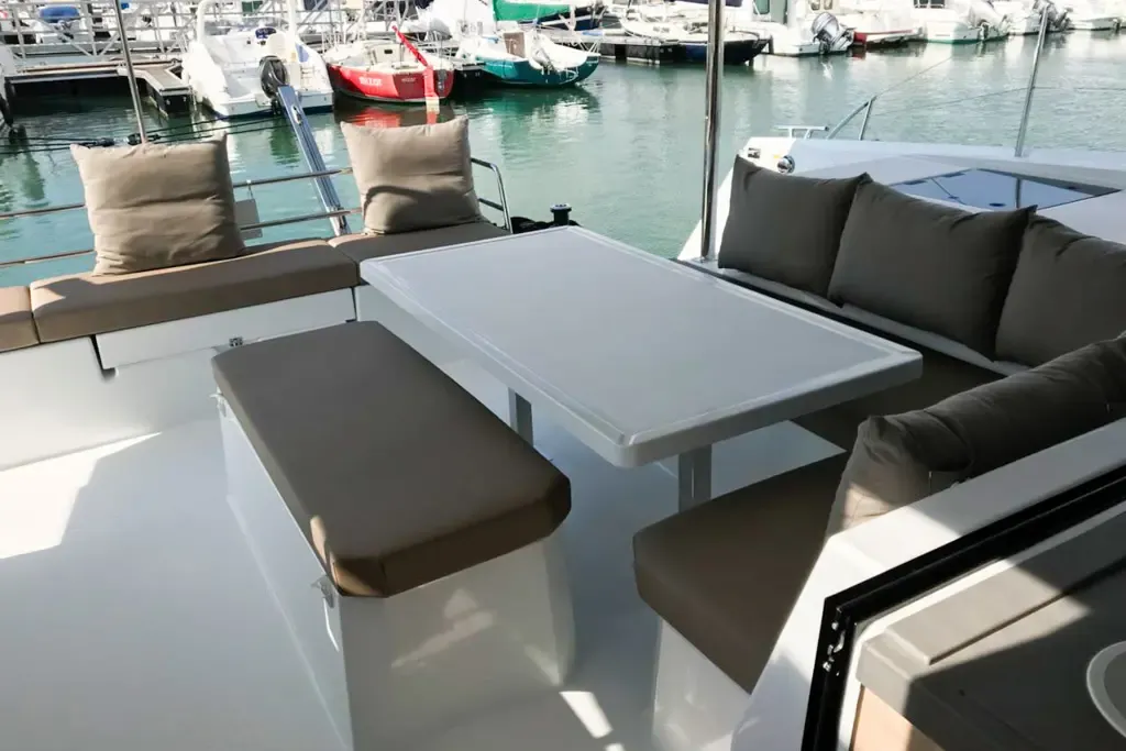 Wave, a Fountaine Pajot Astrea 42 catamaran at Tivat, Montenegro