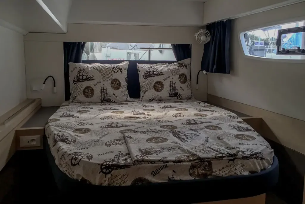 Wave, a Fountaine Pajot Astrea 42 catamaran at Tivat, Montenegro