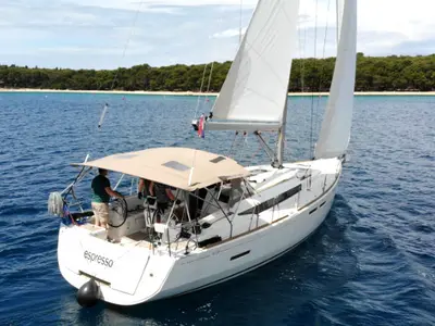 Galley of Espresso, a Jeanneau Sun Odyssey 419 sailboat at Općina Rogoznica, Croatia