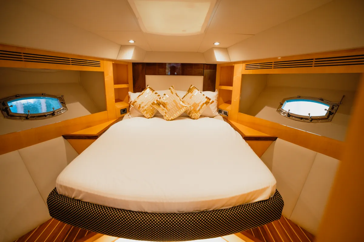 Luxury Motor Yacht, a motor yacht at Dubai Harbour, United Arab Emirates