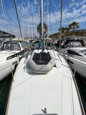 Aurora, a Beneteau Oceanis 45 sailboat at Municipal Unit of Rhodes, Greece