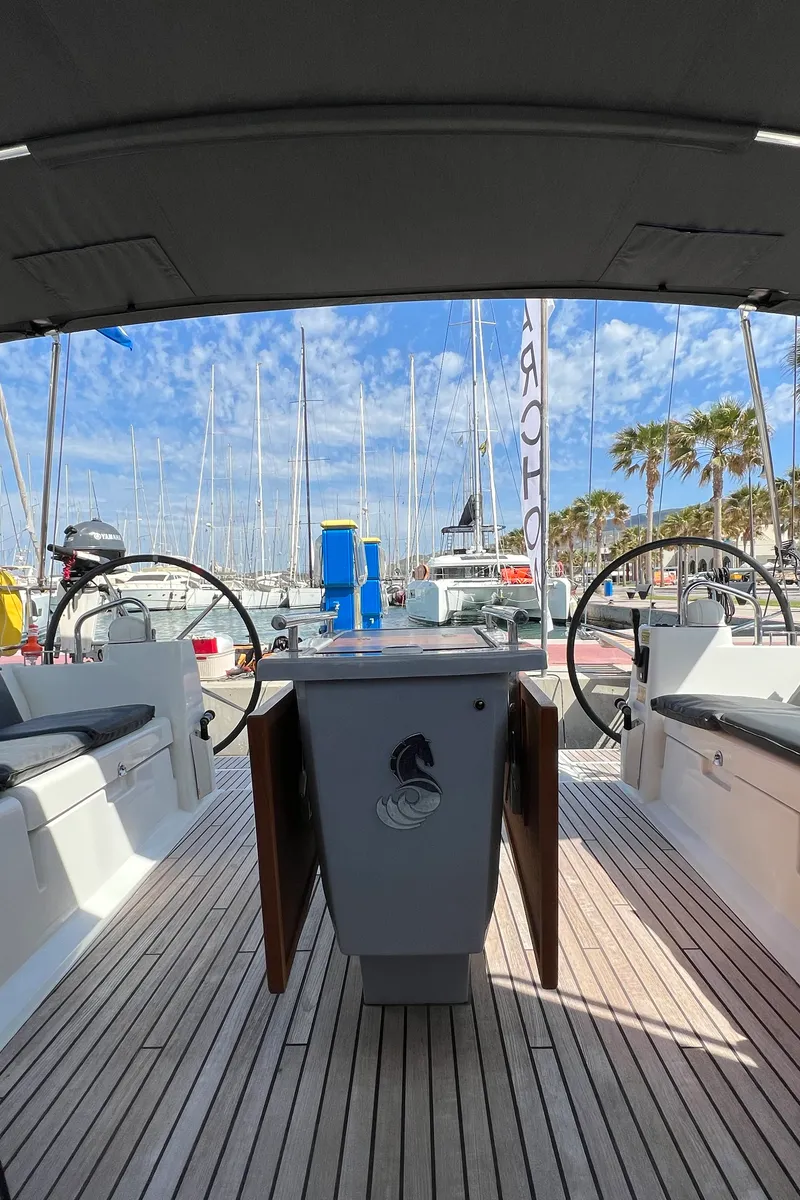 Aurora, a Beneteau Oceanis 45 sailboat at Municipal Unit of Rhodes, Greece
