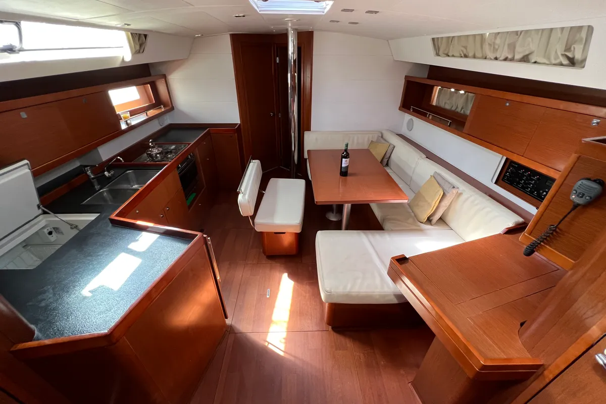 Aurora, a Beneteau Oceanis 45 sailboat at Municipal Unit of Rhodes, Greece