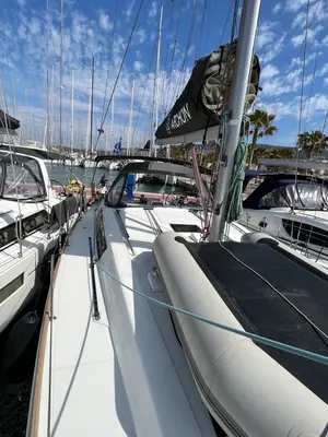 Aurora, a Beneteau Oceanis 45 sailboat at Municipal Unit of Rhodes, Greece