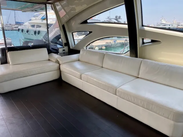 Salon of Super Toy, a Azimut 86 motor yacht at Kontokali, Greece