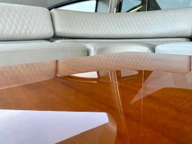 Deck of Super Toy, a Azimut 86 motor yacht at Kontokali, Greece