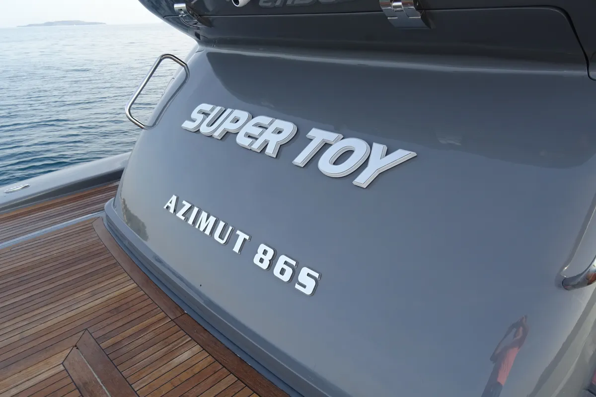 Super Toy, a Azimut 86 motor yacht at Kontokali, Greece