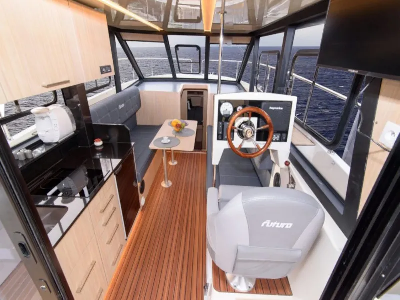 Cabin on Cobra Yachts Futura 40 Grand Horizon, a motorboat at Wilkasy, Poland