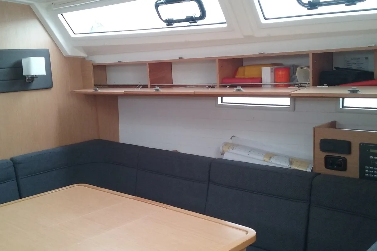 Salon of Sun Of Life, a Bavaria Cruiser 46 sailboat at Primošten, Croatia