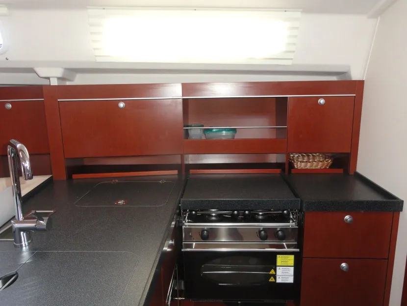 Galley of Riana, a Hanse 385 sailboat at Pula, Croatia