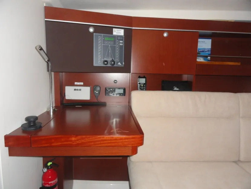 Galley of Riana, a Hanse 385 sailboat at Pula, Croatia