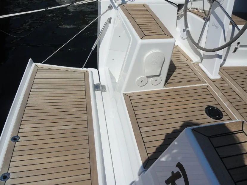 Galley of Riana, a Hanse 385 sailboat at Pula, Croatia