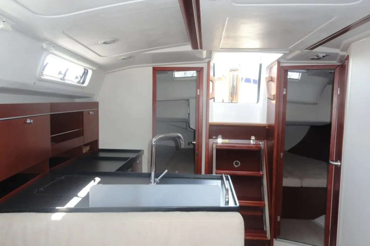 Salon of Riana, a Hanse 385 sailboat at Pula, Croatia