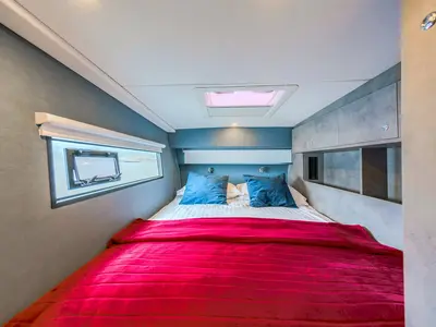 Cabin on Orange, a Luna 47 Power catamaran at Split, Croatia