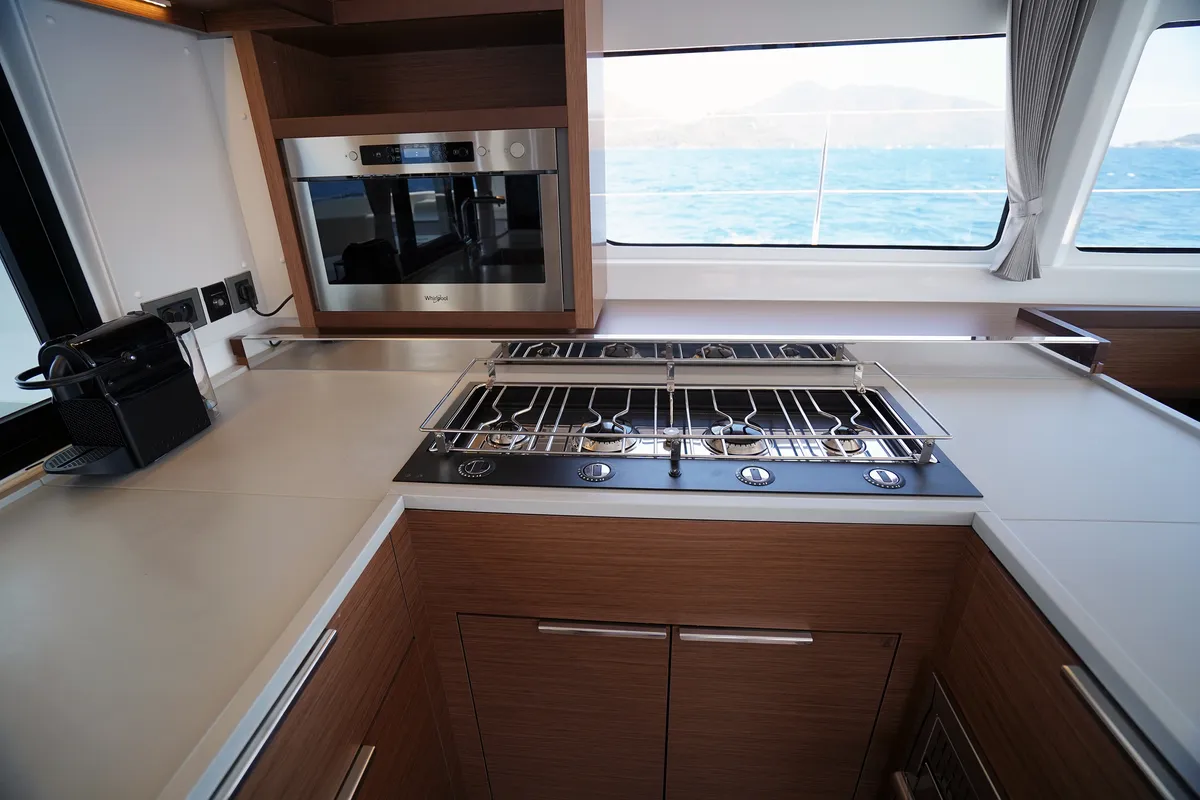 Galley of Sweet Dream, a Lagoon 46 catamaran at Marmaris, Turkey