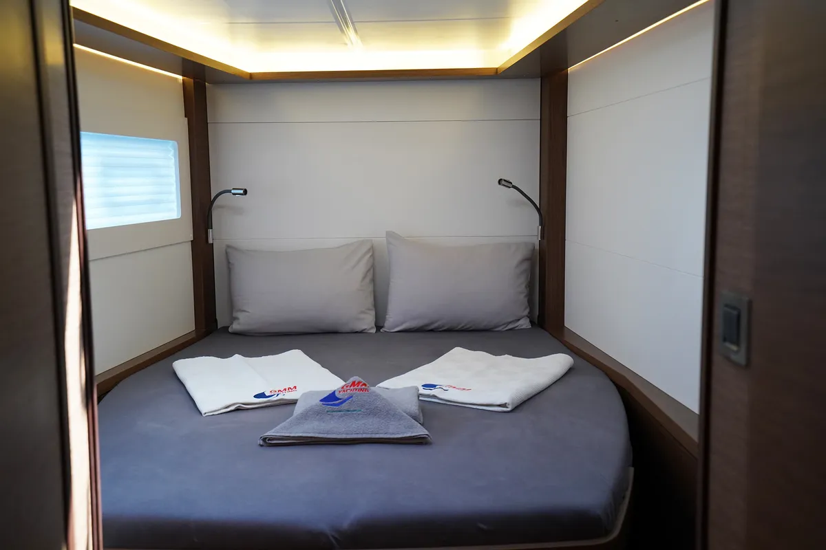 Cabin on Sweet Dream, a Lagoon 46 catamaran at Marmaris, Turkey