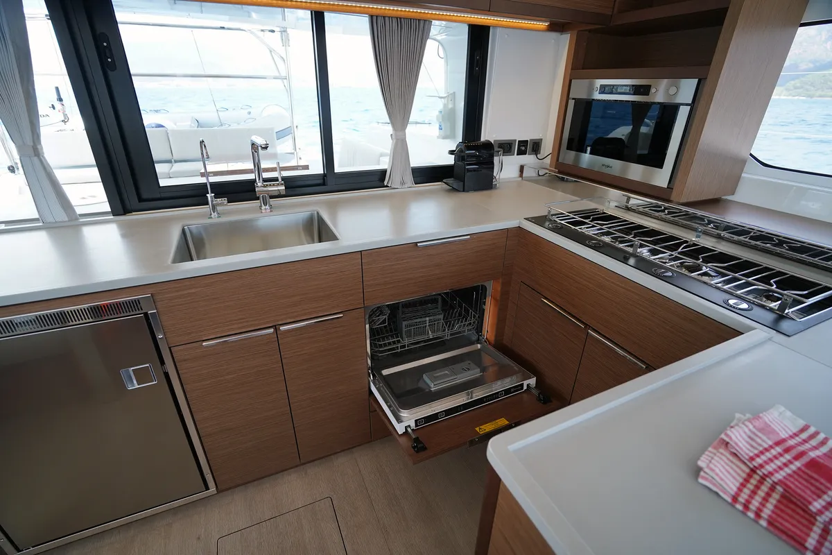 Galley of Sweet Dream, a Lagoon 46 catamaran at Marmaris, Turkey
