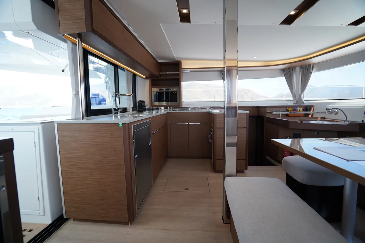 Galley of Sweet Dream, a Lagoon 46 catamaran at Marmaris, Turkey