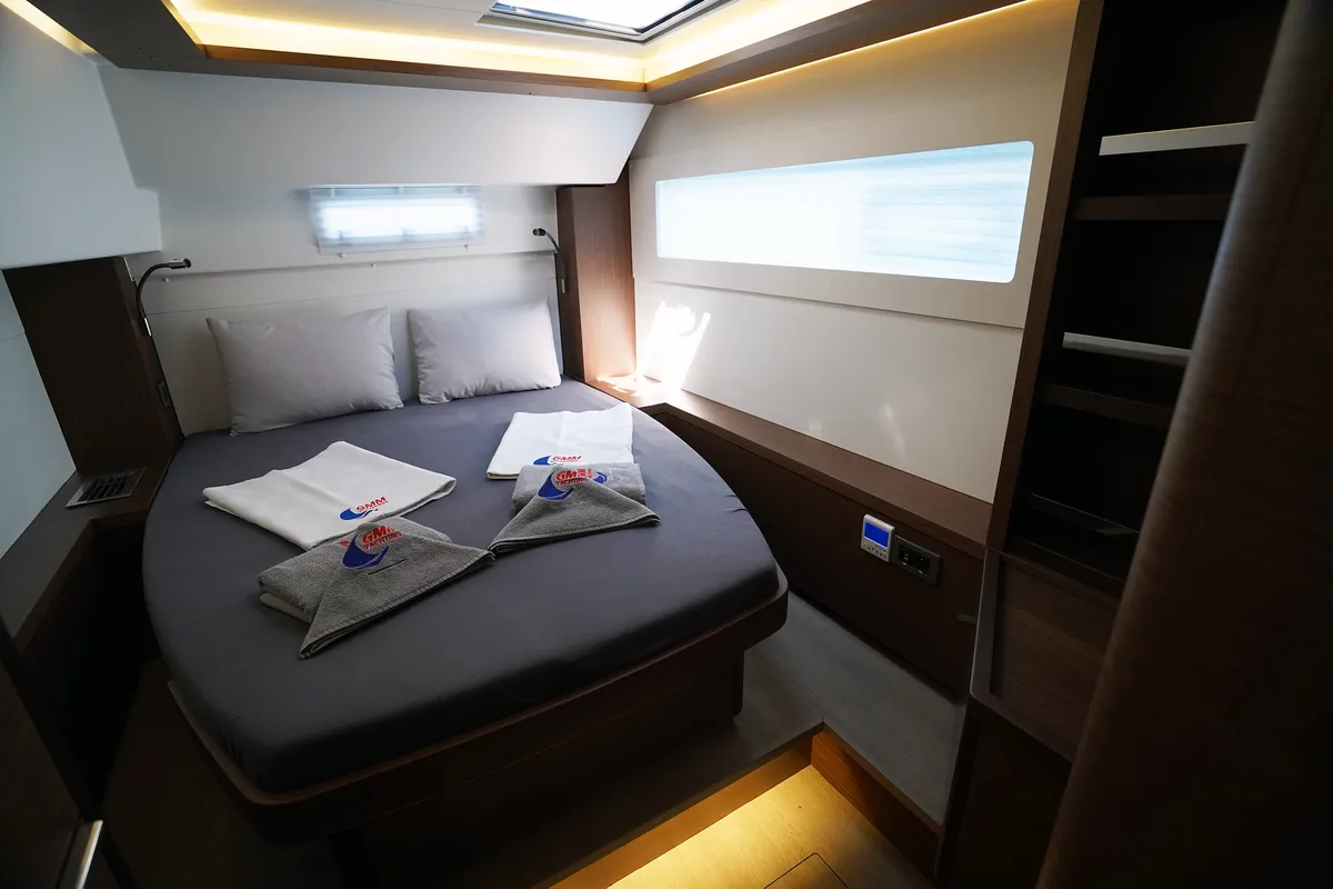 Cabin on Sweet Dream, a Lagoon 46 catamaran at Marmaris, Turkey