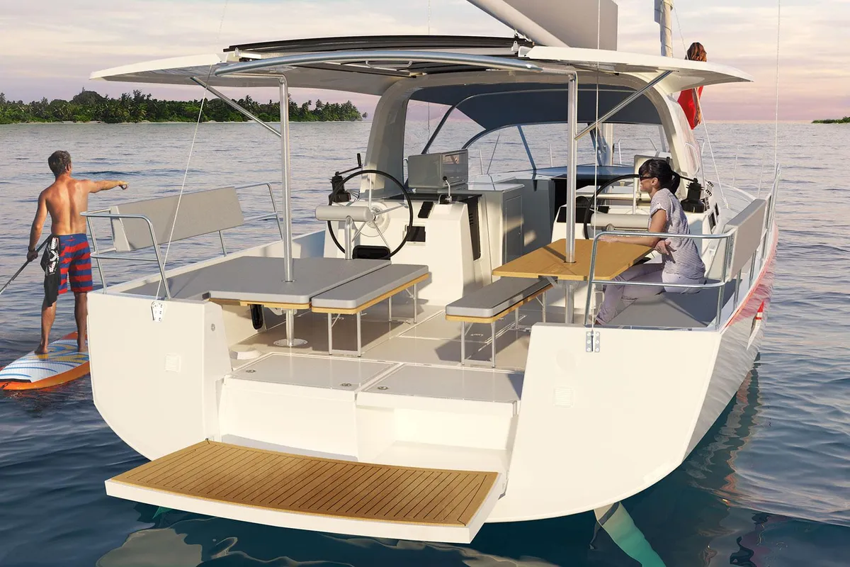 NEW HORIZONS III, a Jeanneau Sun Loft 47 sailboat at Kontokali, Greece