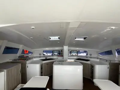 Galley of Kaya, a Island Spirit 410 catamaran at Mai Khao, Thailand
