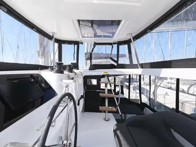 Cockpit of Luna, a Lagoon 42 catamaran at Općina Sukošan, Croatia