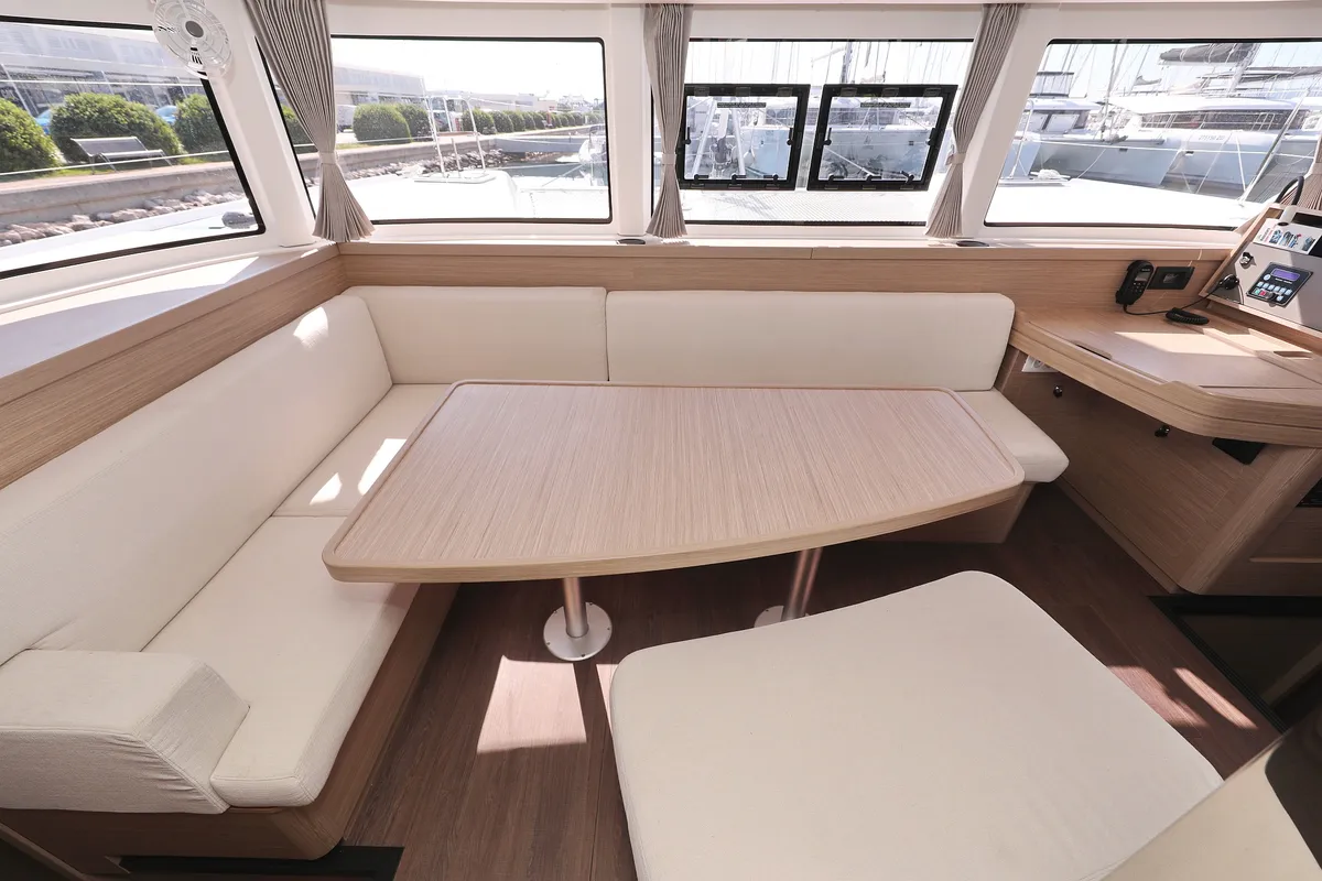 Salon of Luna, a Lagoon 42 catamaran at Općina Sukošan, Croatia