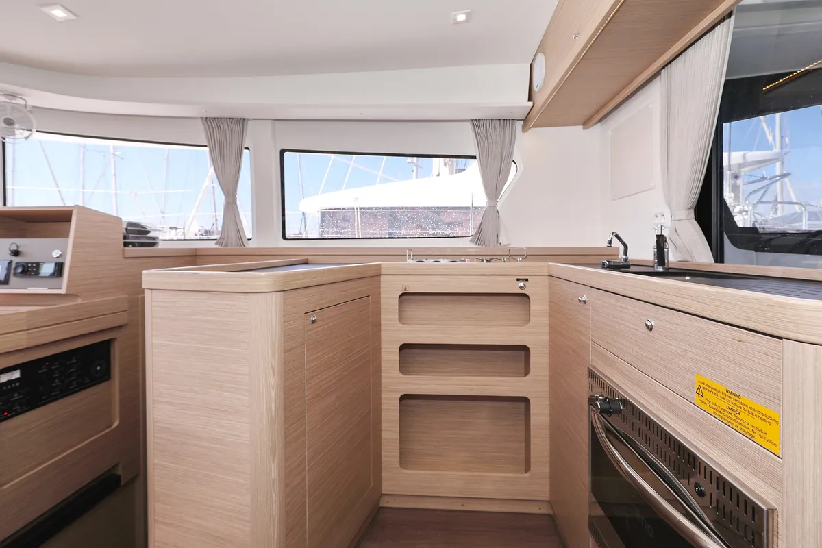 Galley of Luna, a Lagoon 42 catamaran at Općina Sukošan, Croatia