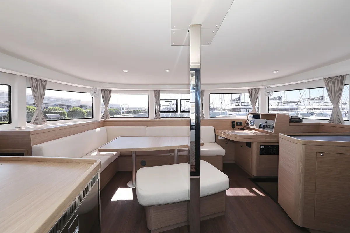 Salon of Luna, a Lagoon 42 catamaran at Općina Sukošan, Croatia