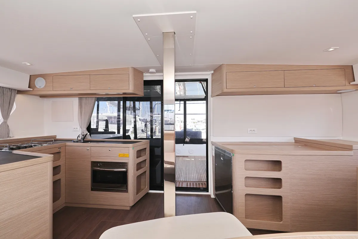 Galley of Luna, a Lagoon 42 catamaran at Općina Sukošan, Croatia
