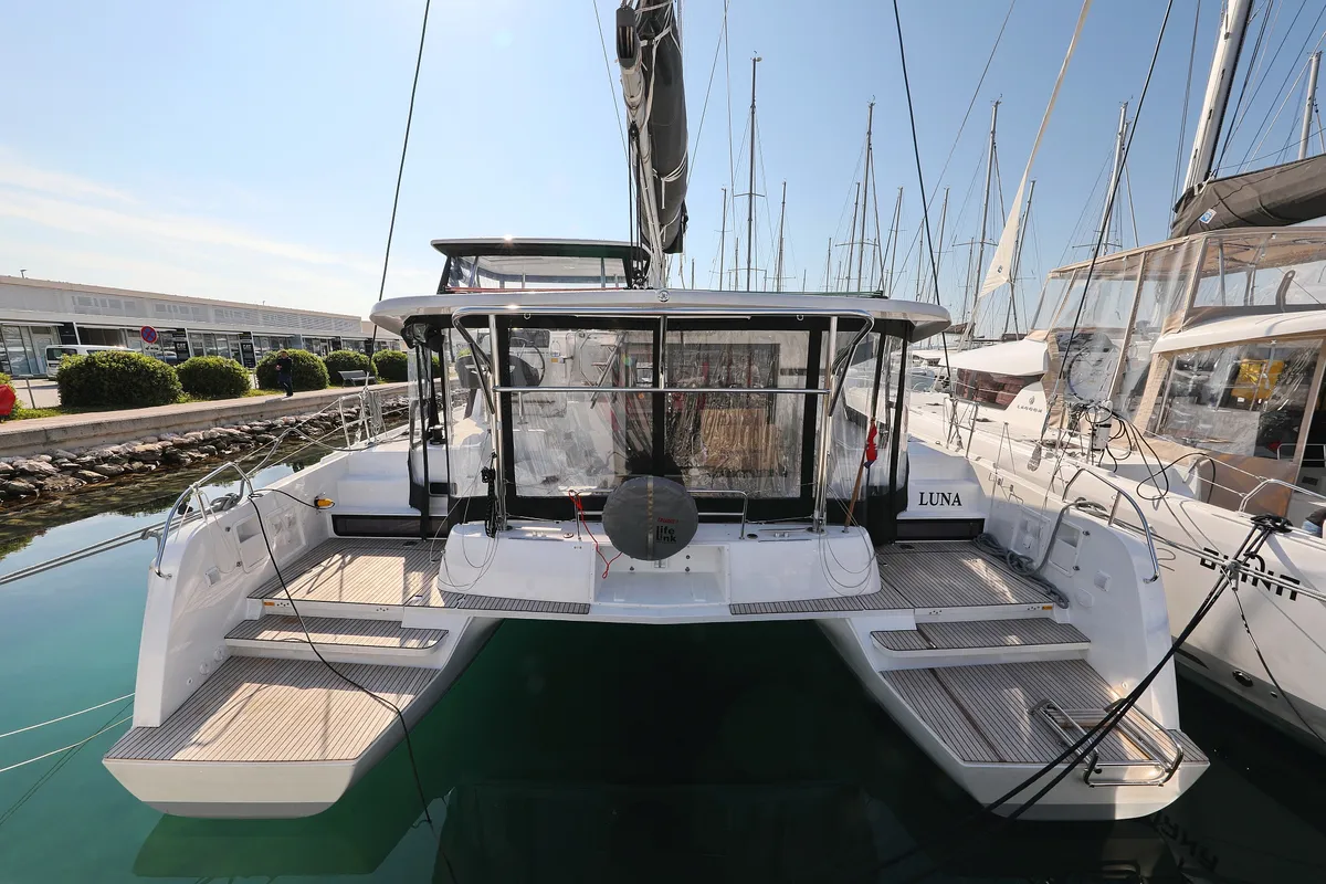 Exterior view of Luna, a Lagoon 42 catamaran at Općina Sukošan, Croatia