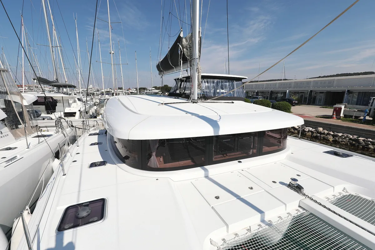 Exterior view of Luna, a Lagoon 42 catamaran at Općina Sukošan, Croatia