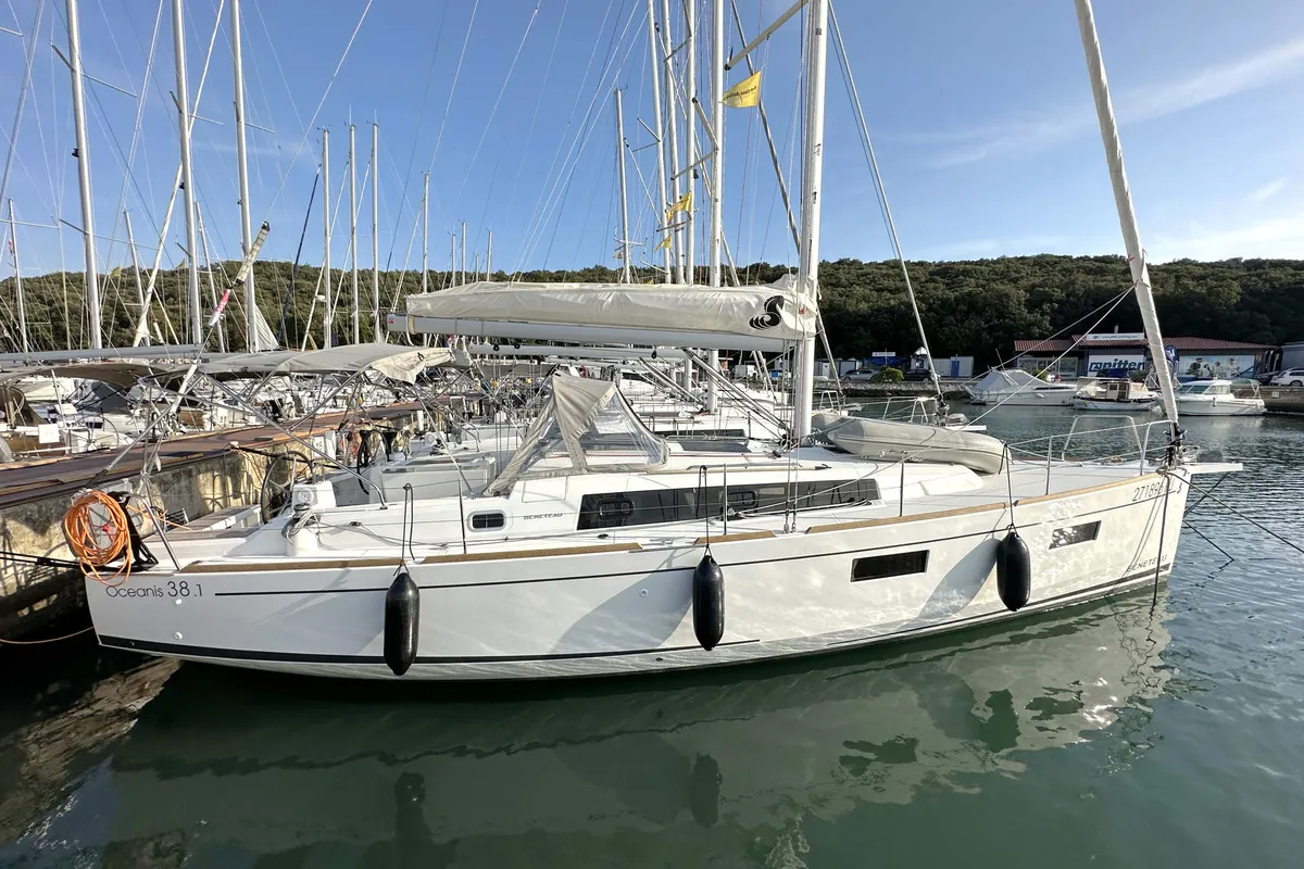 Exterior view of Flip, a Beneteau Oceanis 38.1 sailboat at Grad Pula, Croatia