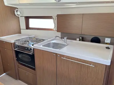 Galley of Flip, a Beneteau Oceanis 38.1 sailboat at Grad Pula, Croatia