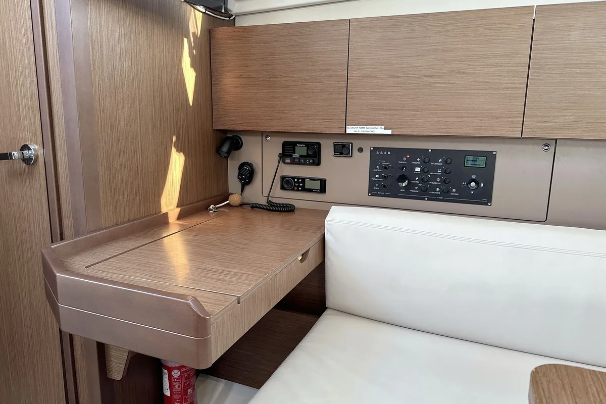 Salon of Flip, a Beneteau Oceanis 38.1 sailboat at Grad Pula, Croatia