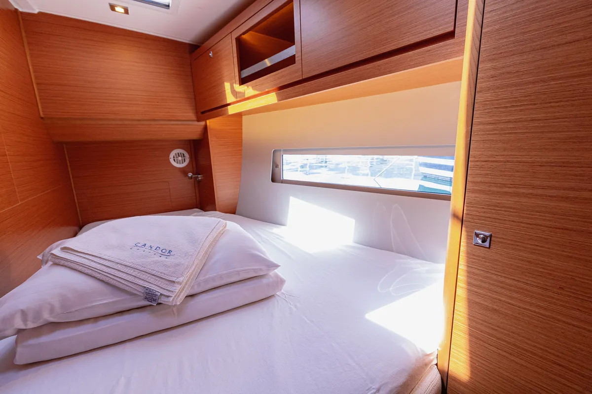 Cabin on BALU, a Dufour 470 sailboat at Kaštela, Croatia