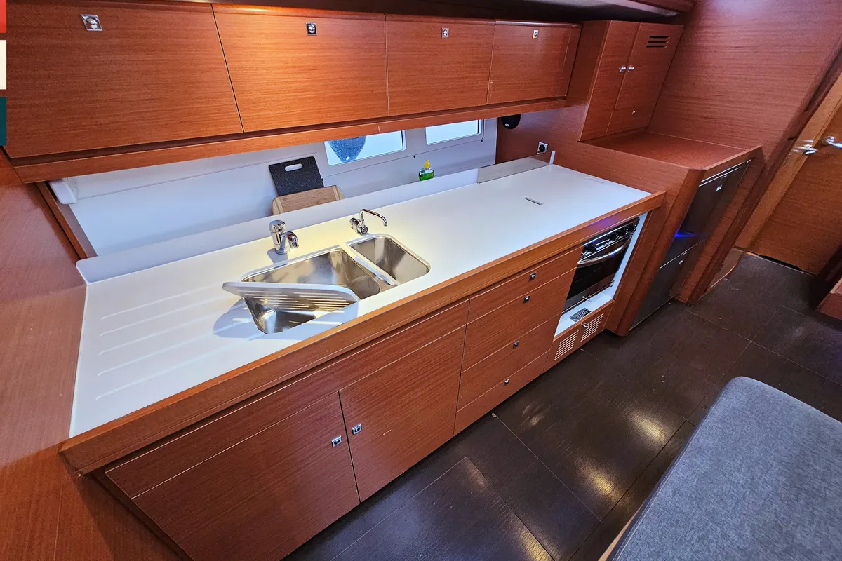 Galley of Katajina, a Dufour 460 GL sailboat at Općina Rogoznica, Croatia