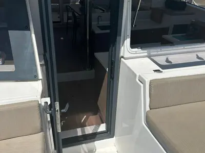 Deck of Dytick, a Bali 4.2 OW catamaran at Hyères, France