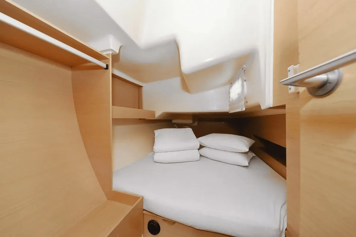 Cabin on Euphoria, a Elan 350 Performance sailboat at Punat, Croatia